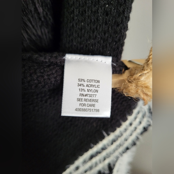 CANDIE'S | Black & White Shrug Sweater Size L - Picture 13 of 14